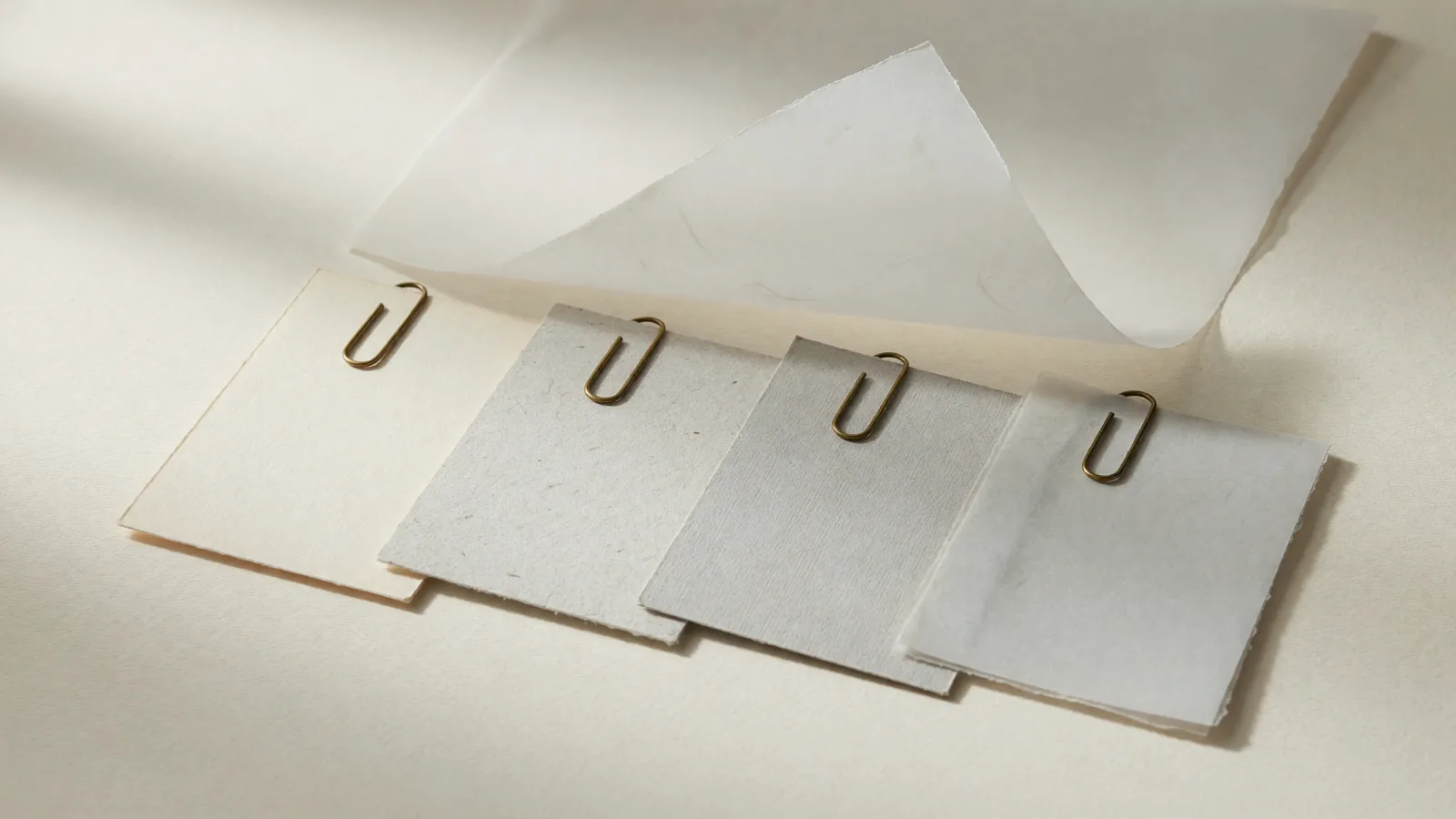 Four kinds of YouTube subtitle extractor compared, shown as four paper stocks clipped in a row